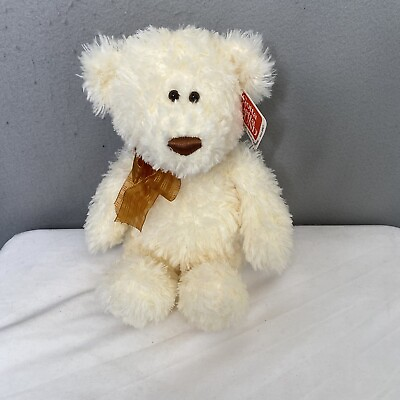 #ad Gund Bear Cream Pearly Shaggy Plush Stuffed Animal Lovey Stuffie Teddy 15346 NEW