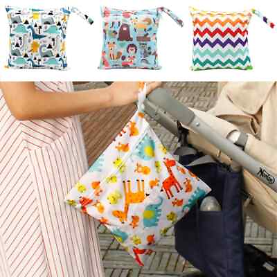 #ad Baby Diaper Bag Cartoon Print Waterproof Nappy Zipper Handbag Stroller CarryPack