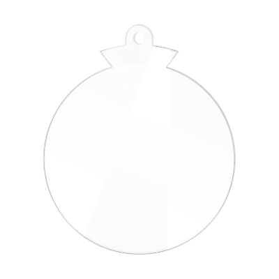 #ad Acrylic Christmas Ornaments Clear Round Discs Ornaments 2D Christmas Decorical