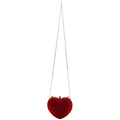 Heart Shaped Diamonds Women Evening Bags Chain Shoulder Purse Day Clutches EveF1