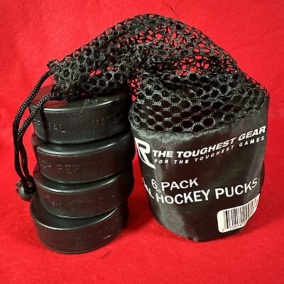 #ad Aamp;R Sports Ice Hockey Puck Pack of 4 Only Unused Black New In Bag Tough Gear