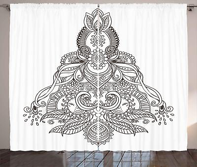 #ad Eastern Oriental Curtains 2 Panel Set Decoration 5 Sizes Window Drapes