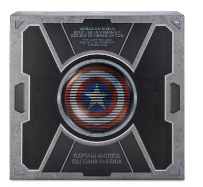 #ad Disney Parks Marvel Captain America Vibranium Shield with Carrying Case New Box