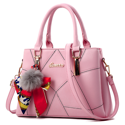Women Faux Leather Satchel Handbags Shoulder Tote Messenger Crossbody Bags $29.91