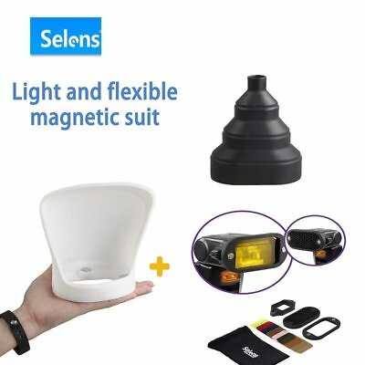 #ad Selens Universal Magnetic Flash Modifier Diffuser snoot Bounce Filter Kit