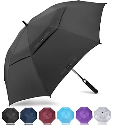 #ad ZOMAKE Large Golf Umbrella 68 Inch Double Canopy Vented Golf Umbrellas for ...