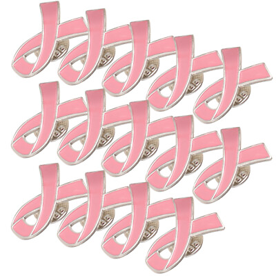 #ad 30 PCS Pink Miss Lapel Breast Ribbon Gifts Crystal Chrismas