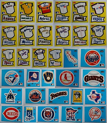 #ad 1985 Fleer Baseball Team Stickers Baseball Cards Complete Your Set You U Pick
