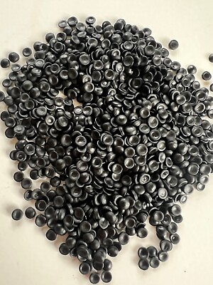 #ad Recycled plastic pellets 150g 5.29oz BLACK HDPE 100% plastic regranulate