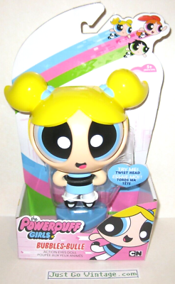 #ad THE POWERPUFF GIRLS Bubbles Bulle 5quot; Action Eyes Doll Cartoon Network BRAND NEW