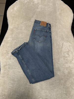 #ad Levi’s 505 Regular Straight Fit Mens Blue Jeans Size 32x34 Pants