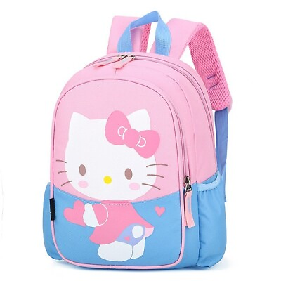 #ad Hello Kitty Schoolbag Cartoon Cute Children#x27;s Backpack School Supplies Blue
