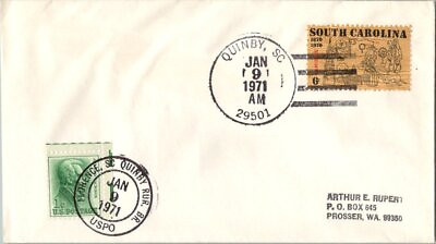 #ad South Carolina Quinby Rur. Br. Florence 1971 double ring Philatelic.
