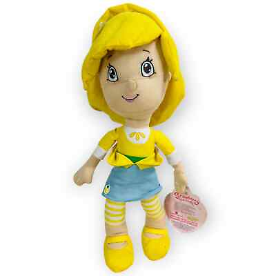 #ad STRAWBERRY SHORTCAKE Lemon Meringue Plush Doll 14” Stuffed Yellow Toy RARE HTF
