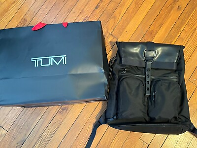 #ad TUMI Alpha Bravo Lance Backpack Rolltop Black Barely Used