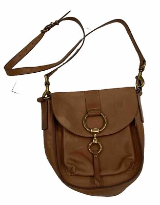 #ad FRYE llana Leather Saddle Crossbody Bag Tassels