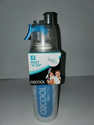 #ad New Mist N Sip 02cool insulated Sport 20oz Bottle Squeeze Trigger To Mist blue