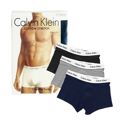 #ad Calvin Klein Men’s Low Rise Trunks 3 Pack Size Large