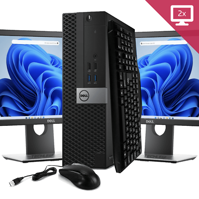 #ad Dell Desktop Computer PC i5 up to 32GB RAM 4TB SSD 24quot; LCDs Windows 11 or 10
