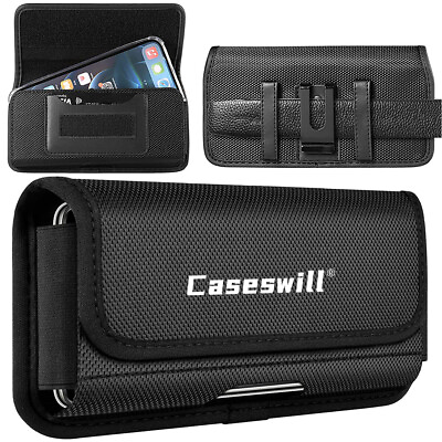 #ad Rugged Nylon Pouch For Samsung Galaxy Note9 Note8 Phone Case Belt Clip Holster