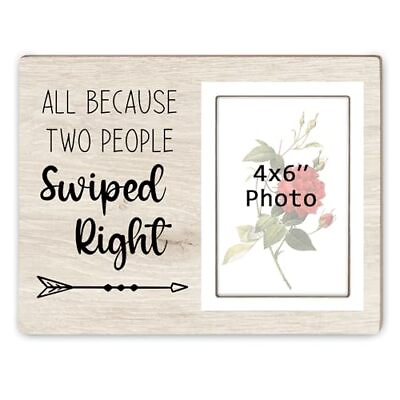 #ad All Because Two People Swiped Right Picture Frame Couples Photo Frame Birth...
