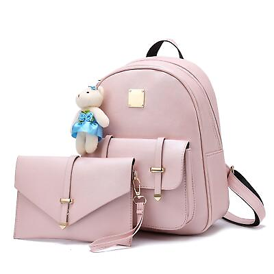 #ad Girl Mini Backpack Set Cute Leather Small Backpack for Teen Girls Bookbag Pur...