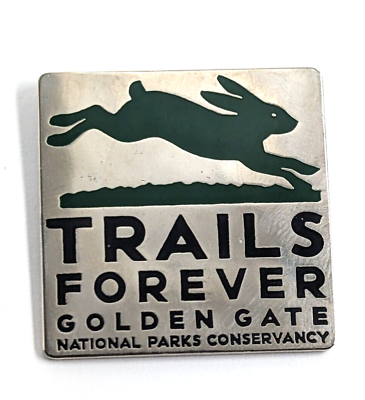#ad Trails Forever Golden Gate National Parks Conservation Black Silver Pin Rabbit
