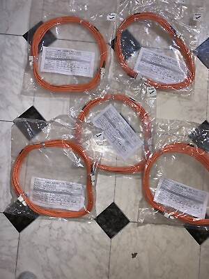 #ad LOT OF 5 DUPLEX PATCH CABLES 5M SC PC SC PC 62.5 125 BRAND NEW IN PACKAGE