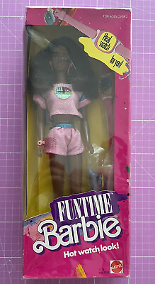 #ad BARBIE 1986 FUNTIME #1739 BARBIE CHRISTIE MADE IN PHILIPPINES NRFB