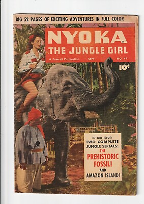 #ad NYOKA THE JUNGLE GIRL #47 FAWCETT 1950 1st Print plus BONUS # 72