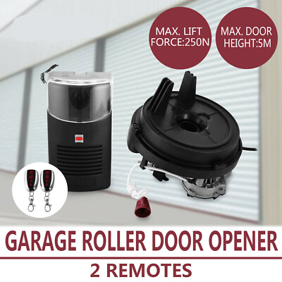 Door Opener Motor w 2 Remotes Motor Rolling For Auto Garage Roll Up Roller 250N $131.00