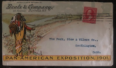 #ad 1899 Buffalo NY USA Advertising Color Cover Pan American Exposition 1901