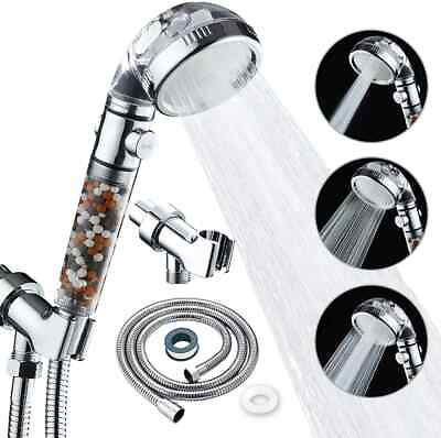#ad High Turbo Pressure Shower Head Bathroom Powerful Energy Water Saving Filter US