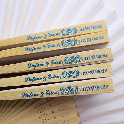 #ad 2023 new 60 pieces batch Bamboo textile folding hand fan wedding gift