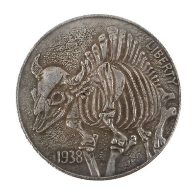 #ad Skeleton Sheep Liberty Hobo Nickel Coin Collectible Artwork R1