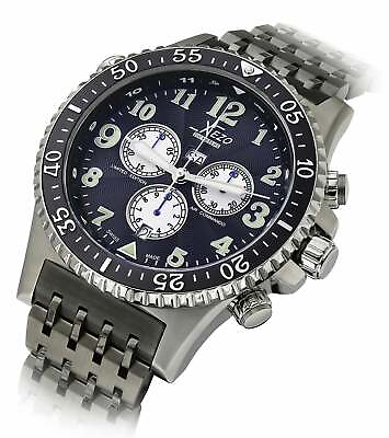 #ad Xezo Air Commando D45 SR Swiss Made Quartz Watch. 200 Meters WR. Strong Lume
