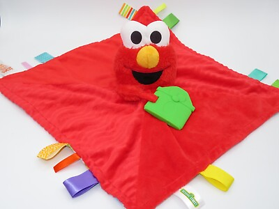 #ad Bright Starts Elmo Security Blanket Baby Teether Tags Taggies Sesame Street Red