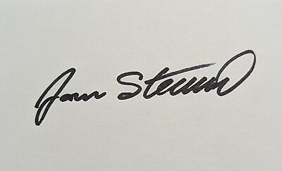 #ad Jan Stenerud Autograph Signed 3 x 5 Hall of Fame