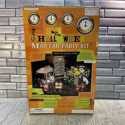 #ad Halloween Mad Lab Party Kit Instant Party In A Box New
