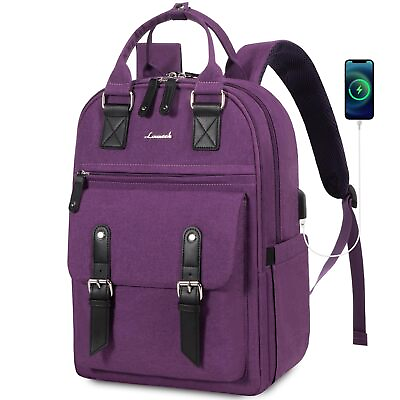 #ad Laptop Backpack for WomenVintage Work Business Travel Backpack with USB Char...