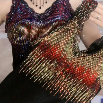 #ad Sexy Rhinestone Bling Glitter Women#x27;s Tank Top Tops Casual Camisole Ladies Vest