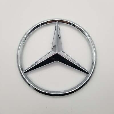 #ad 2012 2020 Mercedes Benz A B C GL GLK ML CLS E SL Star Front Bumper Emblem OEM