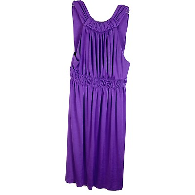 #ad Zara Womens Special Occasion Dress Size Medium Purple Satin Open Back Sleeveless