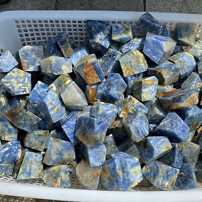 #ad 2.2LB Natural Blue KYANITE Quartz Crystal free shape Palm Play healing mineral