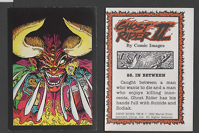 #ad 1992 Ghost Rider II Trading Card #28 In Between Comic Images HIGH QUALITY CARD