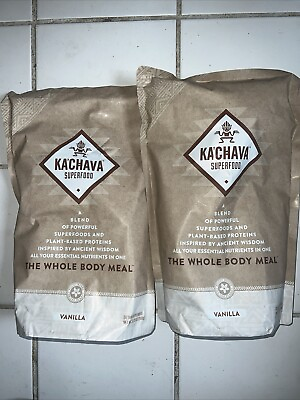 #ad Ka’Chava Plant Organic Superfoods Shake 2 Pack Vanilla Exp 06 24 Free Ship