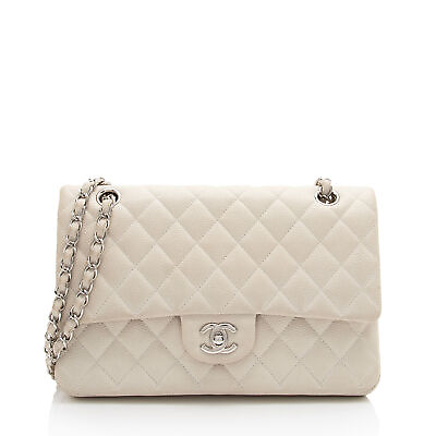 #ad Chanel Caviar Leather Classic Medium Double Flap Bag