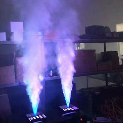 #ad Smoke Fog Machine DMX DJ Party Vertical Spray Fog Stage Light RGB 24 LED Light！