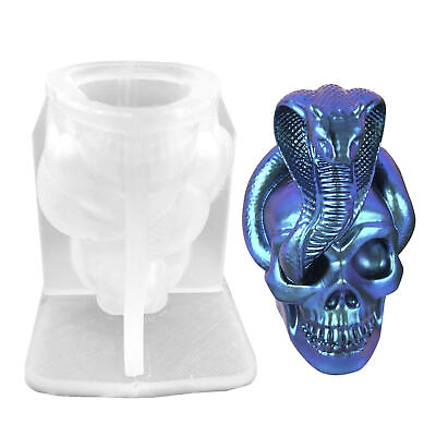 #ad Snake Skull Silicone Mold Halloween Candle Mold Epoxy Mould Resin Party Supplies