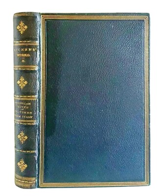 #ad American Notes Pictures From Italy Charles Dickens Leather Antique Victorian